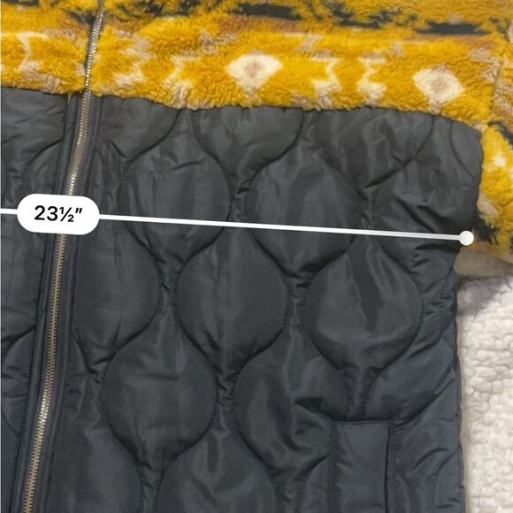 Thread & Supply Yellow Aztec and Black Quilted Women's Jacket XL - Picture 6 of 10